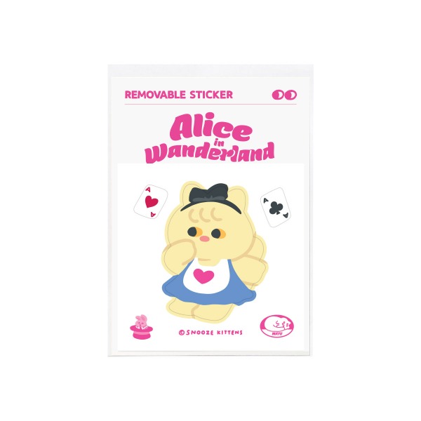 Snooze Kittens® Alice in Wonderland Alice Removable Sticker