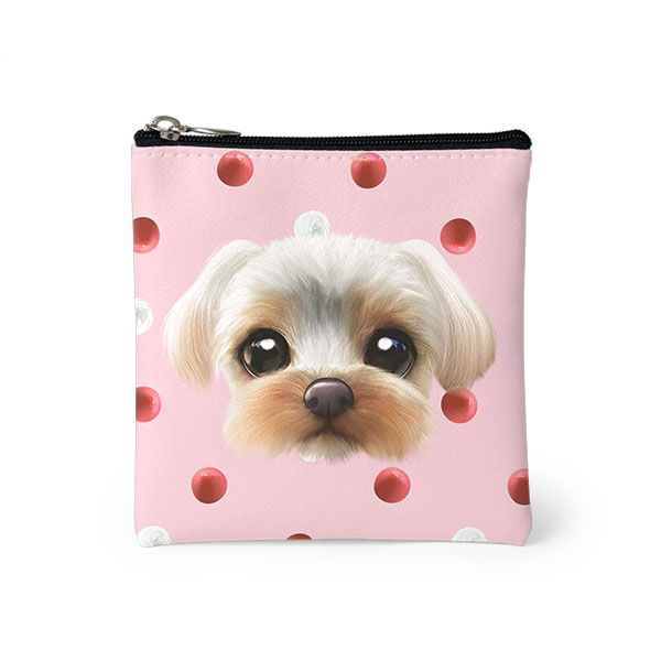 Sarang the Yorkshire Terrier’s Strawberry &amp; Cream Face Mini Pouch