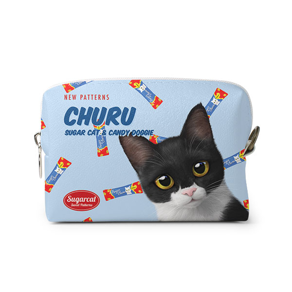 Byeol the Tuxedo Cat&#039;s Churu New Patterns Mini Volume Pouch
