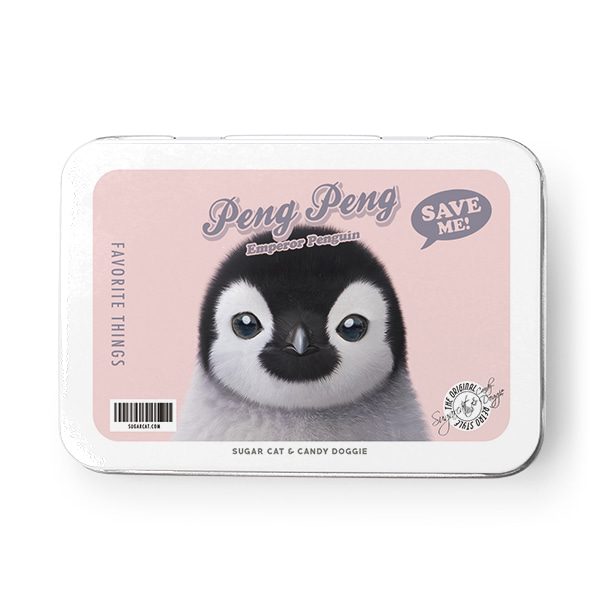 Peng Peng the Baby Penguin Retro Tin Case MINI