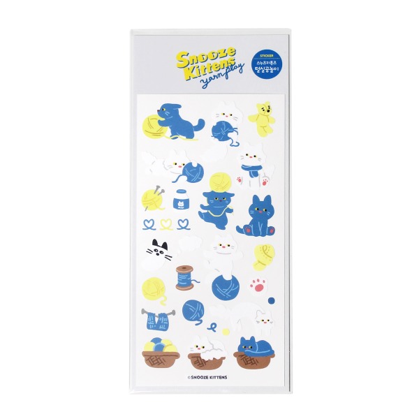Snooze Kittens® Yarn Play Seal Sticker