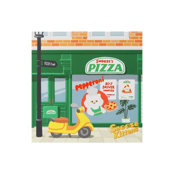 Snooze Kittens® Pepperoni Pizza Postcard