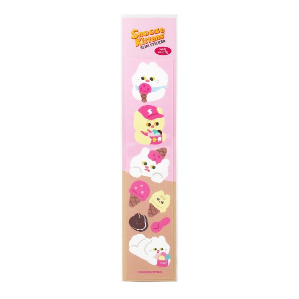Snooze Kittens® Cherry Icecream Slim Sticker