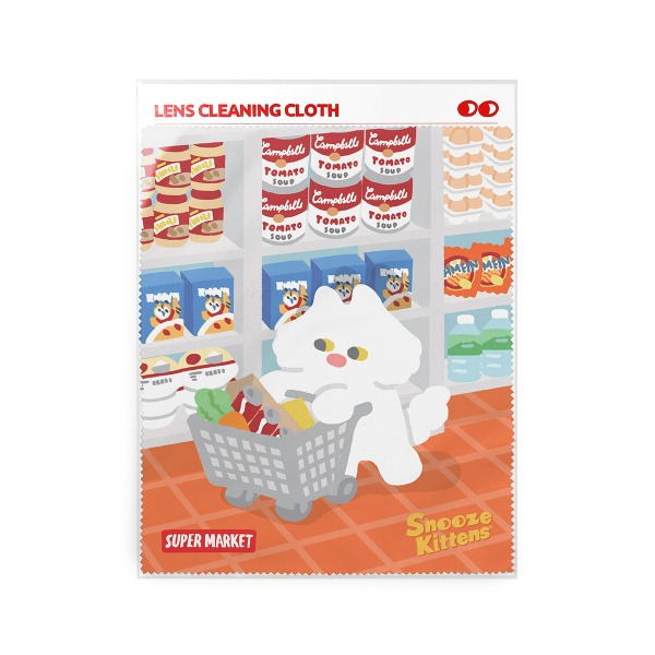 Snooze Kittens® Supermarket Snooze Cart Microfiber Lens Cloth