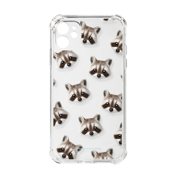 Nugulman the Raccoon Face Patterns Shockproof Jelly Case for iPhone 11 Pro