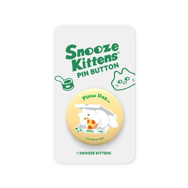 Snooze Kittens® Pepperoni Pizzabox Pin Button