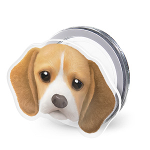 Bagel the Beagle Face Acrylic Magnet Tok (for MagSafe)