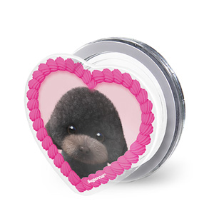 Choco the Black Poodle MyHeart Acrylic Magnet Tok (for MagSafe)