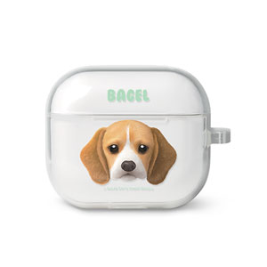 Bagel the Beagle Face AirPods 3 TPU Case