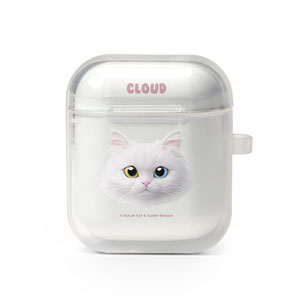Cloud the Persian Cat Face AirPod TPU Case