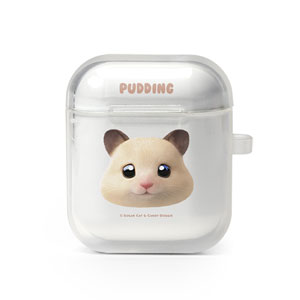 Pudding the Hamster Face AirPod TPU Case