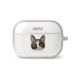 Mayo the Tricolor cat Face AirPod Pro TPU Case