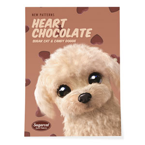 Renata the Poodle’s Heart Chocolate New Patterns Art Poster