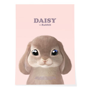 Daisy the Rabbit Retro Art Poster