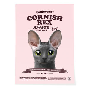 Cong the Cornish Rex New Retro Art Poster