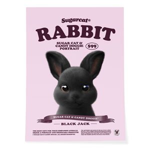 Black Jack the Rabbit New Retro Art Poster