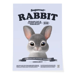 Chelsey the Rabbit New Retro Art Poster