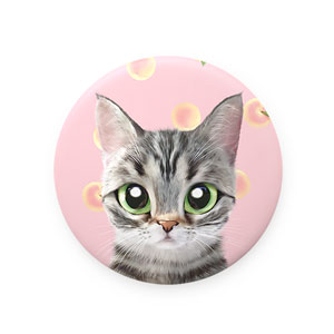 Momo the American shorthair cat’s Peach Mirror Button