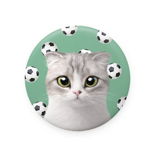 Momo Mumohan&#039;s Soccer Ball Mirror Button