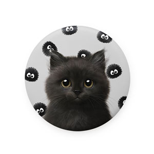 Reo the Kitten&#039;s Dust Monster Mirror Button