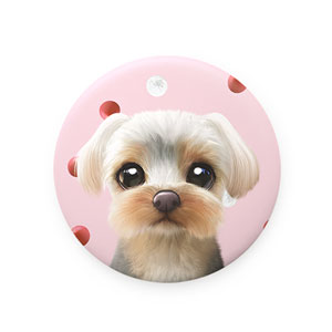 Sarang the Yorkshire Terrier’s Strawberry &amp; Cream Mirror Button
