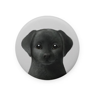 Pepper the Labrador Retriever Mirror Button