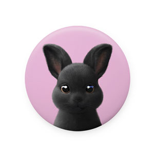 Black Jack the Rabbit Mirror Button