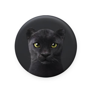 Blacky the Black Panther Mirror Button