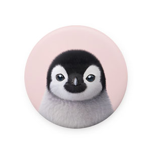 Peng Peng the Baby Penguin Mirror Button