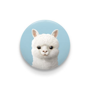 Angsom the Alpaca Pin/Magnet Button