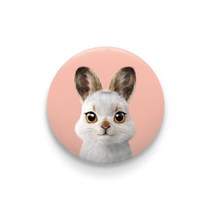 Bunny the Mountain Hare Pin/Magnet Button