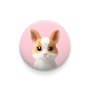 Luna the Dutch Rabbit Pin/Magnet Button