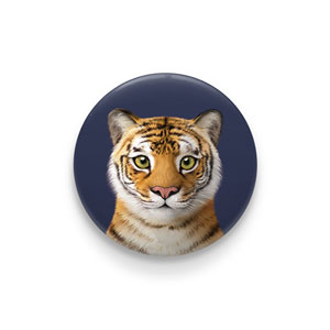 Tigris the Siberian Tiger Pin/Magnet Button