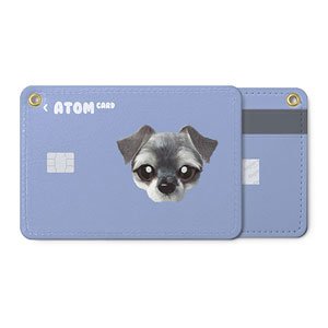 Atom the Schnauzer Face Card Holder