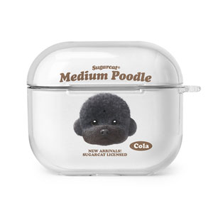 Cola the Medium Poodle TypeFace AirPods 3 Clear Hard Case
