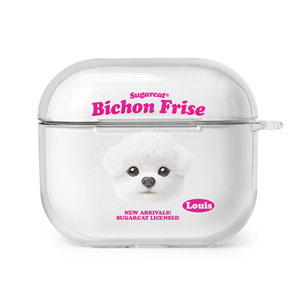 Louis the Bichon Frise TypeFace AirPods 3 Clear Hard Case