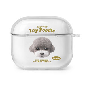 Earlgray the Poodle TypeFace AirPods 3 Clear Hard Case