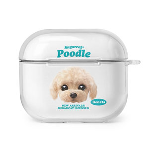 Renata the Poodle TypeFace AirPods 3 Clear Hard Case