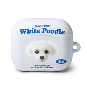 Siri the White Poodle TypeFace AirPods 3 Hard Case