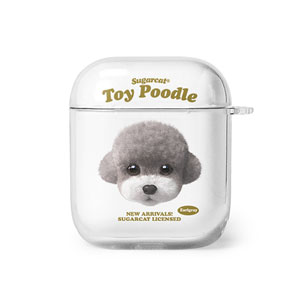 Earlgray the Poodle TypeFace AirPod Clear Hard Case