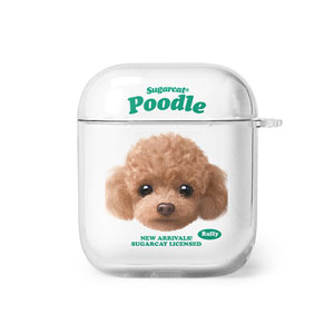 Ruffy the Poodle TypeFace AirPod Clear Hard Case