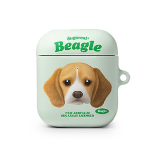 Bagel the Beagle TypeFace AirPod Hard Case