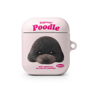 Choco the Black Poodle TypeFace AirPod Hard Case