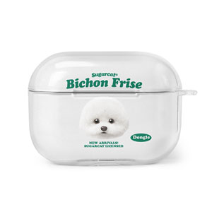 Dongle the Bichon TypeFace AirPod PRO Clear Hard Case