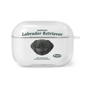 Pepper the Labrador Retriever TypeFace AirPod PRO Clear Hard Case