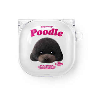 Choco the Black Poodle TypeFace Buds Pro/Live Clear Hard Case