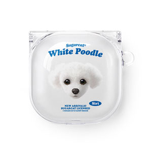 Siri the White Poodle TypeFace Buds Pro/Live Clear Hard Case