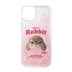 Daisy the Rabbit TypeFace Aqua Glitter Case