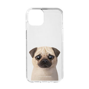 Puggie the Pug Dog Simple Clear Jelly/Gelhard Case