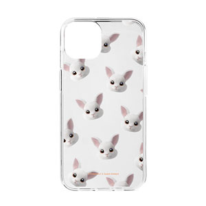 Carrot the Rabbit Face Patterns Clear Jelly/Gelhard Case